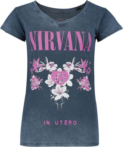 Nirvana Flowers Dámské tričko námořnická modrá