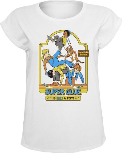 Steven Rhodes Super Glue Is Not A Toy Dámské tričko bílá