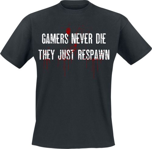 Gamers Never Die Gamers Never Die Tričko černá