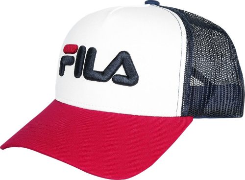 Fila BEPPU TRUCKER CAP linear logo snap back Baseballová kšiltovka modrá/cervená/bílá