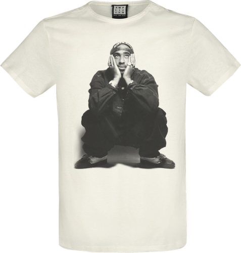 Tupac Shakur Amplified Collection - Contemplation Tričko šedobílá