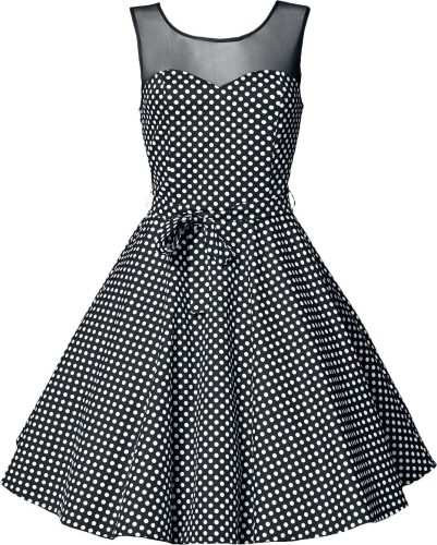Belsira Swing-Kleid mit Mesheinsatz Šaty cerná/bílá
