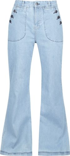 Hell Bunny Jill Jeans Dámské kalhoty modrá
