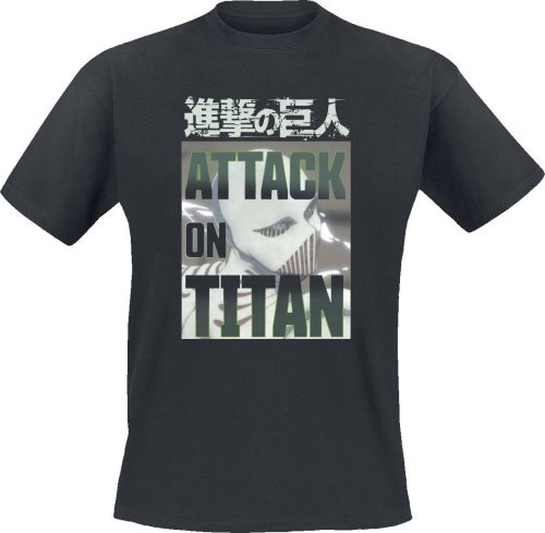 Attack On Titan White Titan Face Tričko černá