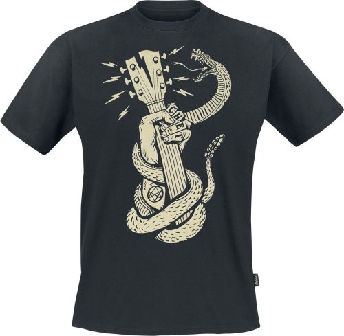 Chet Rock Fist And Snake T-Shirt Tričko černá