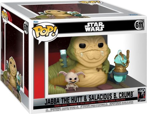 Star Wars Vinylová figurka č.611 Return of the Jedi - 40th Anniversary - Jabba The Hutt with Salacious B. Crumb (POP! Deluxe) Sberatelská postava standard