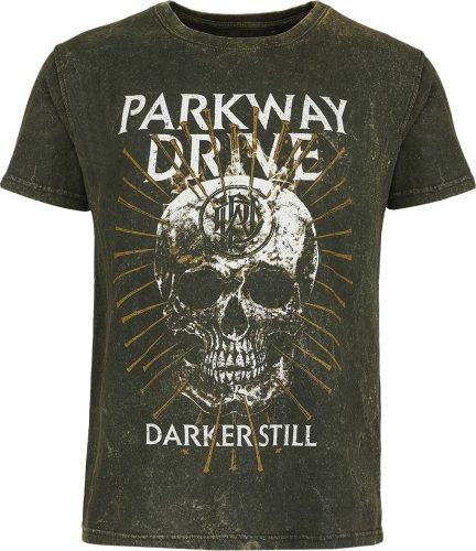 Parkway Drive Smoke Skull Tričko tmavě hnedá
