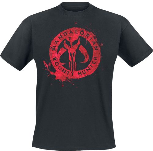 Star Wars The Mandalorian - Red Logo Tričko černá
