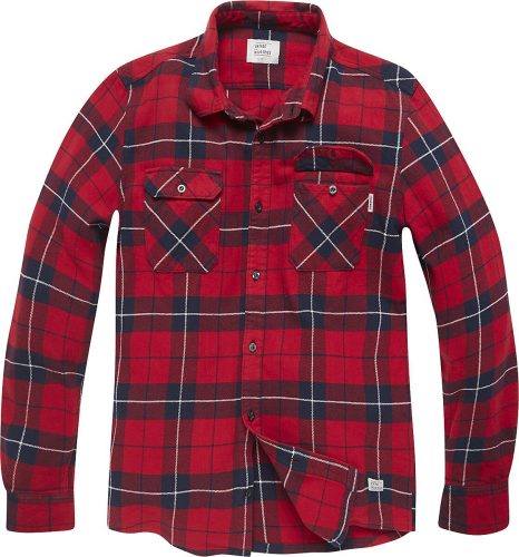 Vintage Industries Flanelová košile Sem Košile červená
