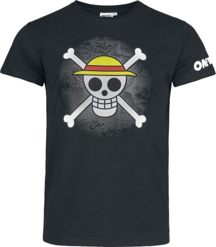 One Piece Strohhutbande - Skull Tričko černá