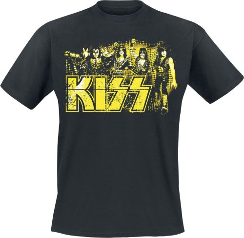 Kiss Yellow Logo Tričko černá