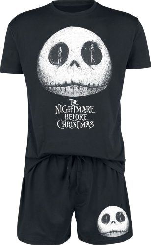 The Nightmare Before Christmas Jack and Sally pyžama černá