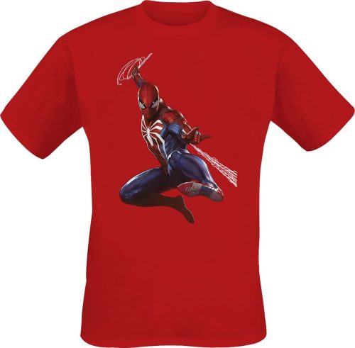 Spider-Man Gamerverse - Jumping Web Shoot Tričko červená