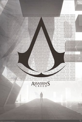 Assassin's Creed Crest & Animus plakát cerná/šedá