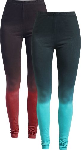 Full Volume by EMP Double Pack Color Gradient Leggings Kožené kalhoty černá