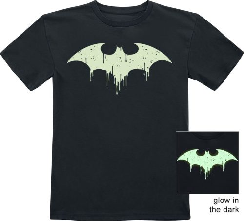 Batman Kids - GITD Logo detské tricko černá