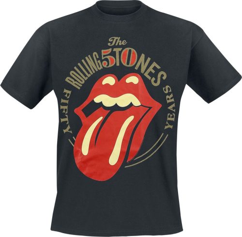 The Rolling Stones 50 Years Tričko černá