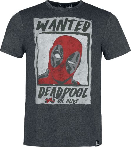Deadpool Recovered - Wanted Poster Tričko šedá