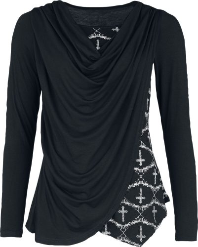 Gothicana by EMP Top s dlouhými rukávy a dvouvrstvým vzhledem Gothicana X Anne Stokes Dámské tričko s dlouhými rukávy černá