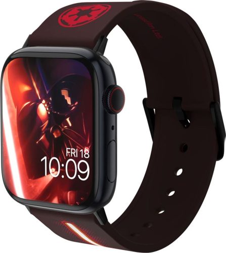 Star Wars Řemínek na smart hodinky MobyFox - Darth Vader - Loghtsaber vyměněn náramek cerná/cervená