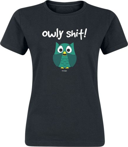 Tierisch Owly Shit! Dámské tričko černá