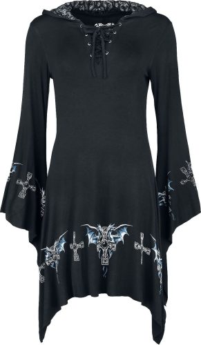 Gothicana by EMP Gothicana X Anne Stokes - Short Dragon Dress Šaty černá