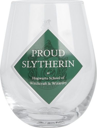Harry Potter Slytherin sklenicka průhledný
