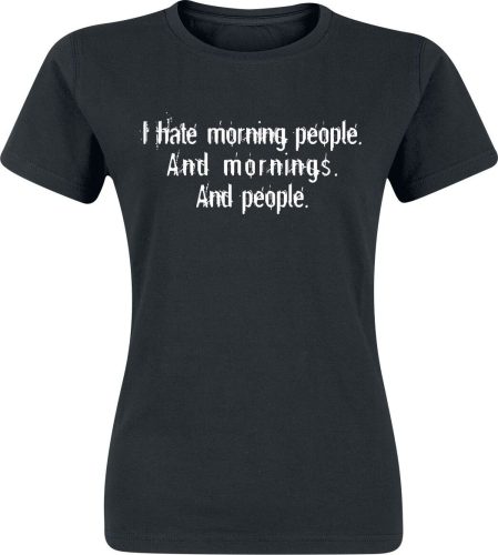 Sprüche Morning People Dámské tričko černá