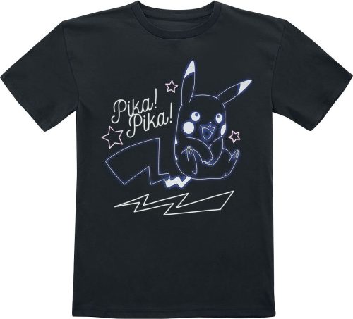 Pokémon Kids - Pikachu - Pika! Pika! Neon detské tricko černá