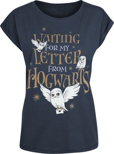 Harry Potter Hogwarts Letter Dámské tričko tmavě modrá