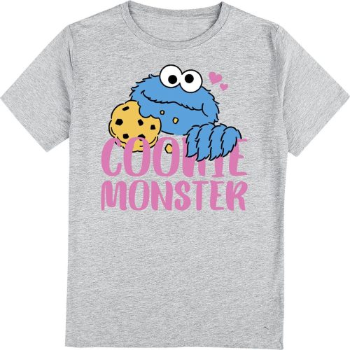 Sesame Street Kids - Cookie Monster detské tricko šedý vres