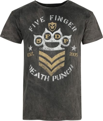 Five Finger Death Punch Brass Knuckles Tričko šedá