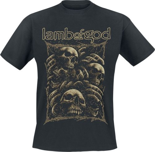 Lamb Of God Skull Collage Tričko černá