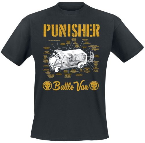 The Punisher Battle Van Tričko černá