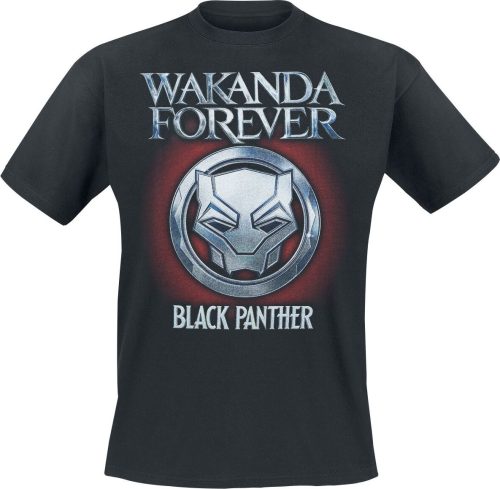Black Panther Wakanda Forever - Steel Icon Tričko černá