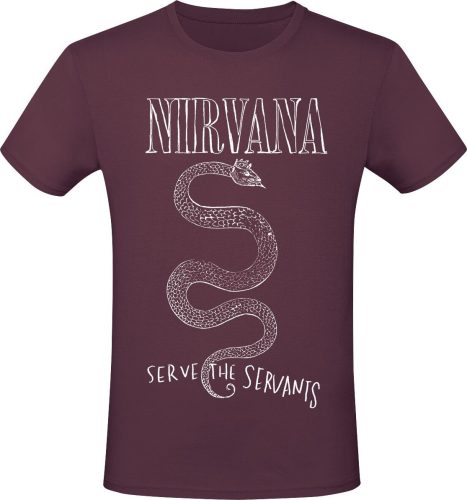 Nirvana Serve The Servants Tričko burgundská červeň