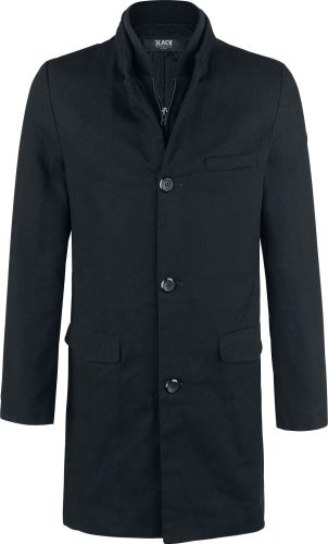 Black Premium by EMP Kabát s jednořadovým zapínáním na knoflíky Kabát černá