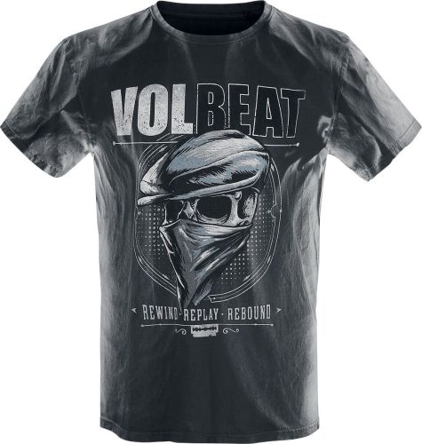 Volbeat Bandana Skull Tričko světle šedá / černá