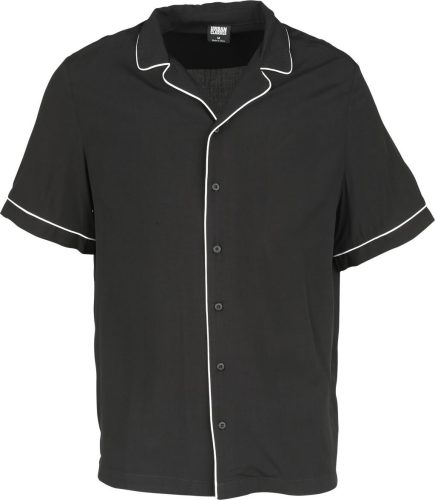 Urban Classics Bowling Shirt Košile černá