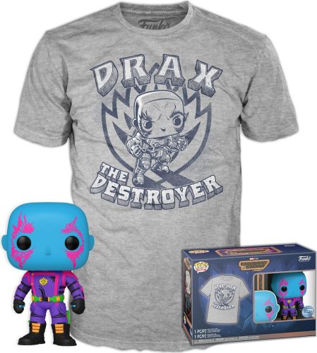 Strážci galaxie Vol. 3 - Drax - T-Shirt plus Funko POP! & Tee Sberatelská postava standard