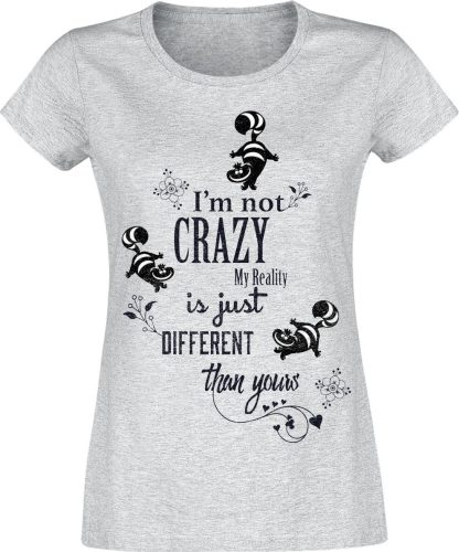 Alice in Wonderland Grinsekatze - I'm Not Crazy Dámské tričko prošedivelá