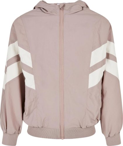 Urban Classics Dívčí bunda s pokrčeným efektem a netopýřími rukávy detská bunda šedobílá/růžová