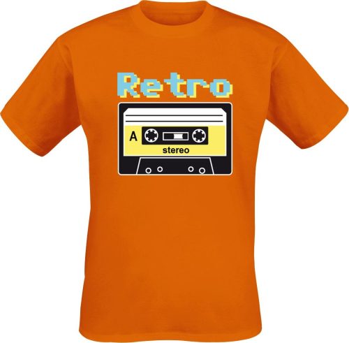 Zábavné tričko Retro kazeta Tričko oranžová