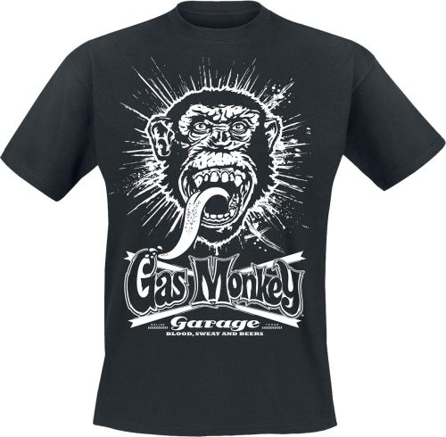 Gas Monkey Garage Monkey Explosion Tričko černá