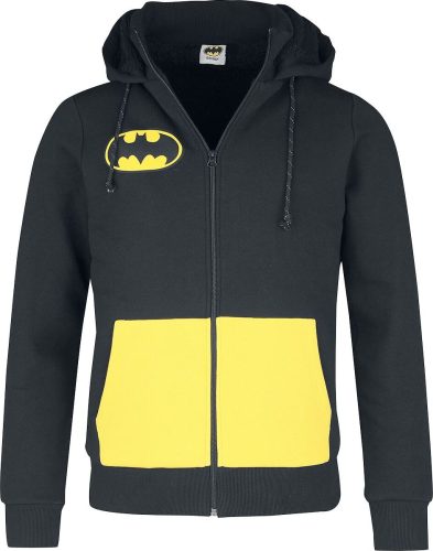 Batman Batman - Logo Mikina s kapucí na zip cerná/žlutá