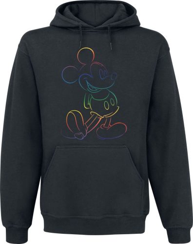 Mickey & Minnie Mouse Rainbow Mickey Mikina s kapucí černá