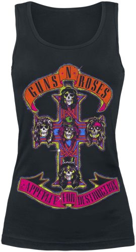 Guns N' Roses Appetite Cross Dámský top černá