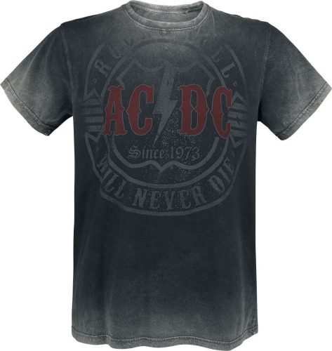 AC/DC Rock & Roll - Will Never Die Tričko tmavě šedá