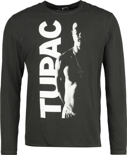 Tupac Shakur Amplified Collection - Shakur Tričko s dlouhým rukávem charcoal