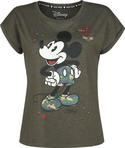 Mickey & Minnie Mouse Military Dámské tričko khaki